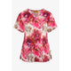 WonderWink Women's Fitted V-Neck Print Top Phoenix #6657PHNXWWK