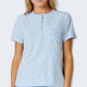 WonderWink Women's Round Neck Tuck-In Print Top Micro Daisy #6067MICDWWK