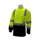 Work Force Men's Hi-Vis Long Sleeve Class 3 Black Bottom T-Shirt